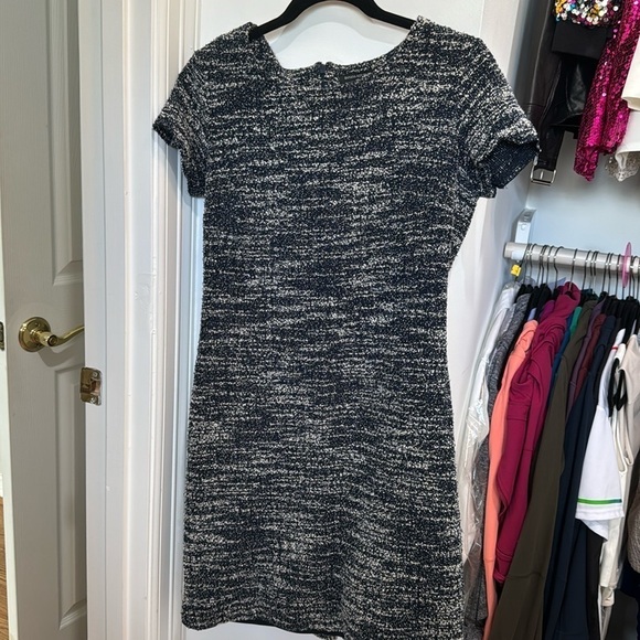 Banana republic factory tweed navy/cream dress size 6 - Picture 1 of 3